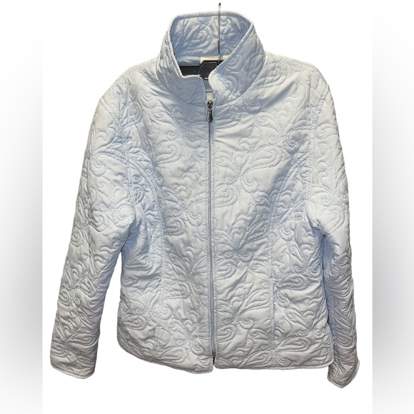 High Fever baby blue quilted‎ jacket size medium - Picture 1 of 12